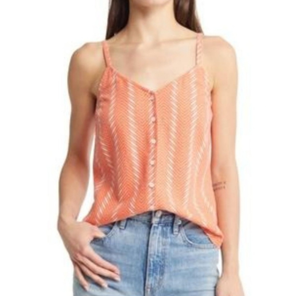 NWOT Nordstrom Treasure And Bond Women's XS Linen Blend Button